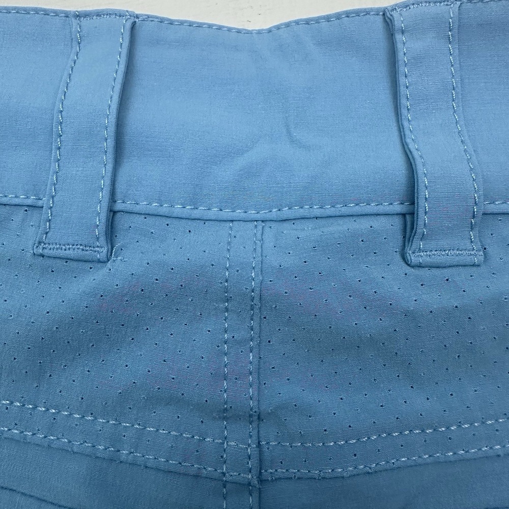 Huk Performance Fishing Cargo Shorts Mens XL Blue Stretch Zip Elastic Waist - Picture 13 of 13